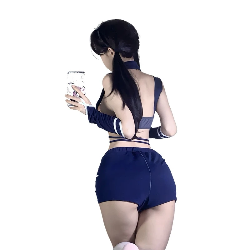 Biancheria intima sexy Ufficiale di coniglio di mezzanotte gioco di ruolo coniglietto set file aperto biancheria intima gratuita puro desiderio set uniforme sexy L198