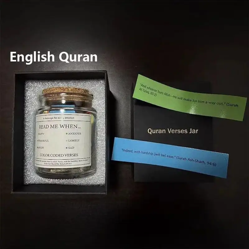 Quran Verse Jar Spiritual Comfort Verses Prayer Bottle Creative Every Emotional Scripture Jars For Christmas Easter Baptism