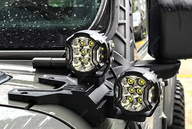 Dual Light Mount Kit A-Pillar and Hood Bracket No Modification Required Specific Fit