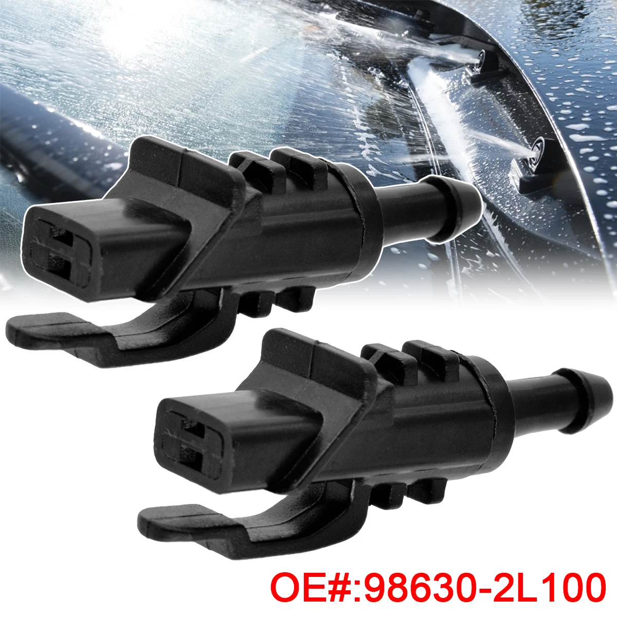 2pcs Car Windshield Washer Nozzles Jet For Hyundai i30 Elantra Touring 2007 2008 2009 2010 2011 2012 Front Window Sprayer Nozzle