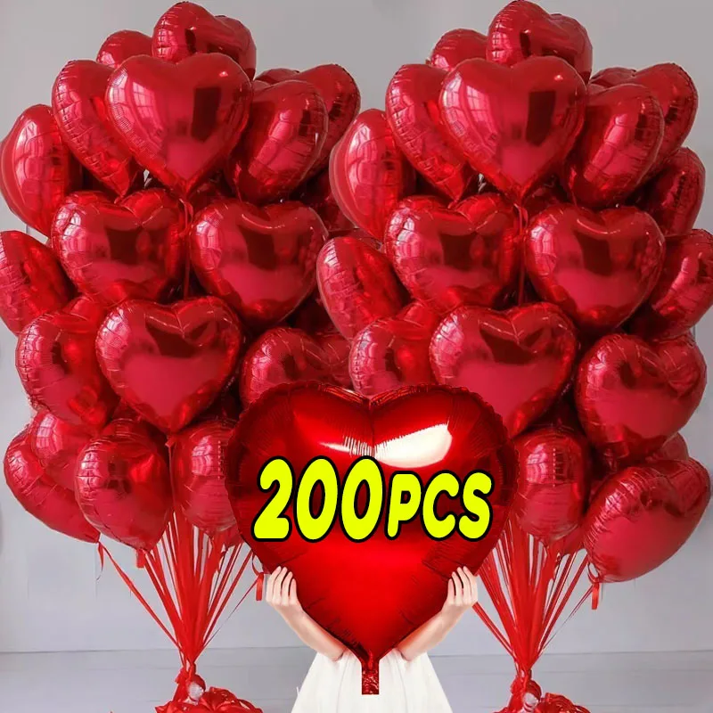 10-200 قطعة بالونات احباط القلب الأحمر نفخ بالون الهيليوم لتقوم بها بنفسك حفلة عيد ميلاد الحلي لهدايا حفلات الزفاف في عيد الحب #1