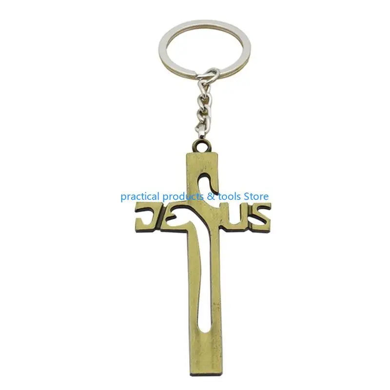 77JB Christian Vintage para Keychain Metal Pingente Católico Ornamento Religioso Pendurado para Decoração Mochilas da