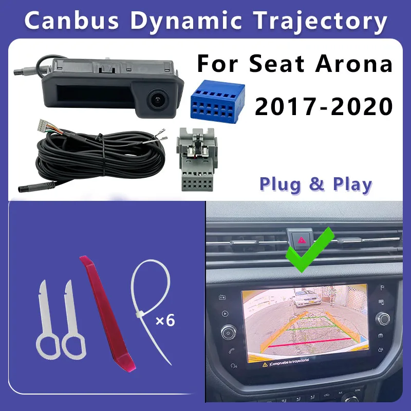 

Задняя камера заднего вида iTOPCAM для Seat Arona 2017, 2018, 2019, 2020, OEM-радио с динамической траекторией Canbus Plug and play
