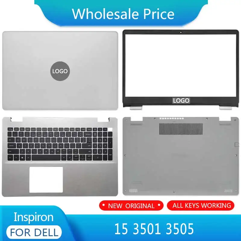 

New For Dell Inspiron 15 3501 3505 Laptop LCD Back Cover Front Bezel Upper Palmrest Bottom Base Case Keyboard Hinges