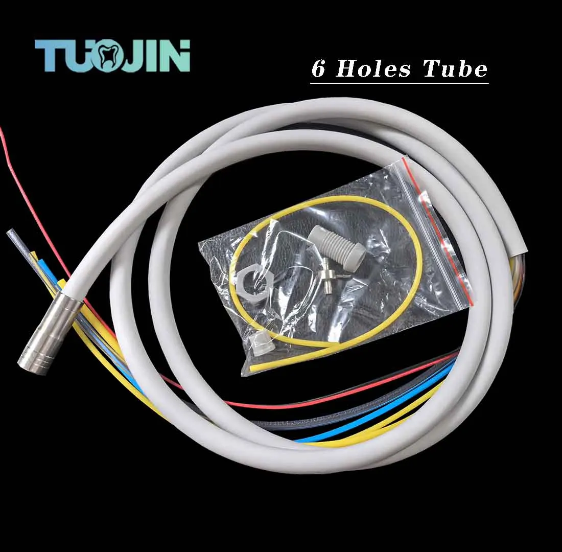 

Dental Chair Spare Parts Dental 6 Hole Dental Handpiece Tubing Tube Silicone Hose For High Speed Fiber Optic LED Handpiece Tools