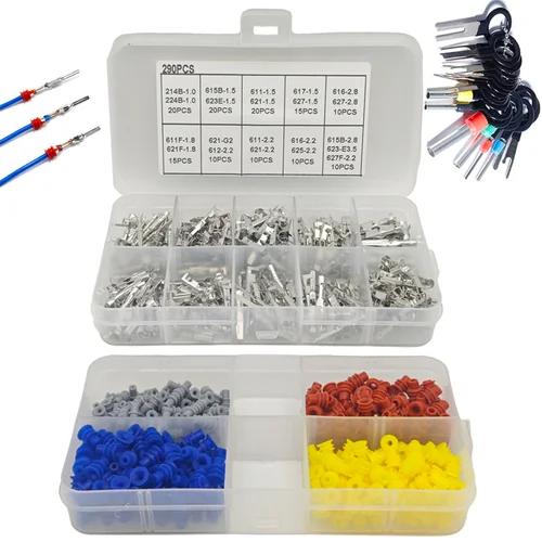 Pasadores de conector Terminal prensado kit de coche eléctrico 1/1, 5/1,8/2,2/2,8/3,5mm eliminación de cables Atv enchufe no aislado macho hembra