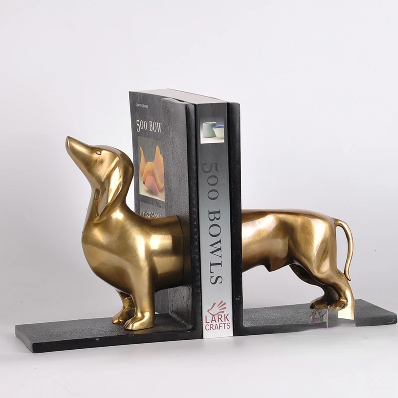 

Brass Bookend Book Stand Creative Decoration European High-End Dog Bookend Office Study Decoration