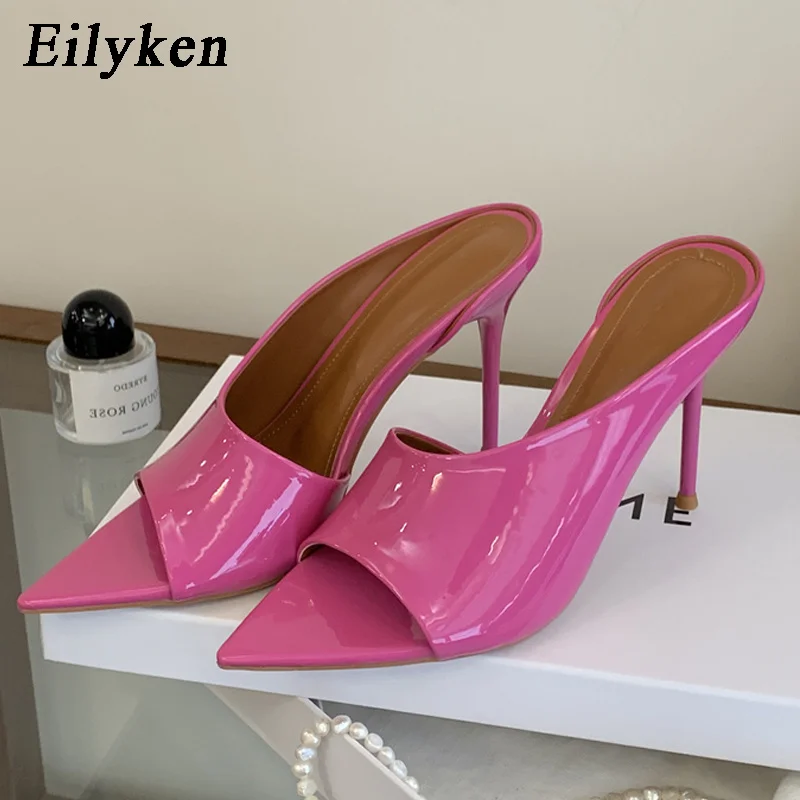 Eilyken Fashion Pointed Toe Women Slippers Sexy Thin High Heels Shoes Fashion Wedding Banquet Striptease Pumps