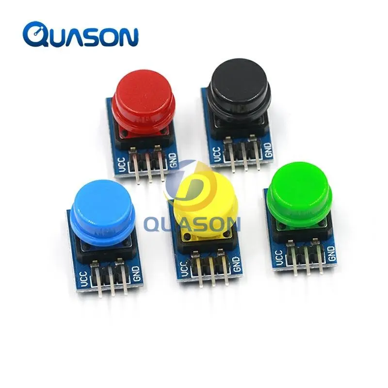 5PCS 12X12MM Big key module Big button module Light touch switch module with hat High level output for arduino