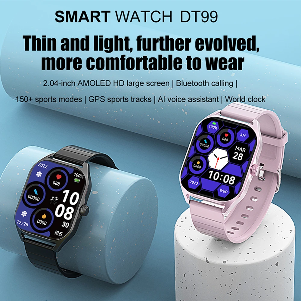 DT99 Smart Watch Women Men 2.04