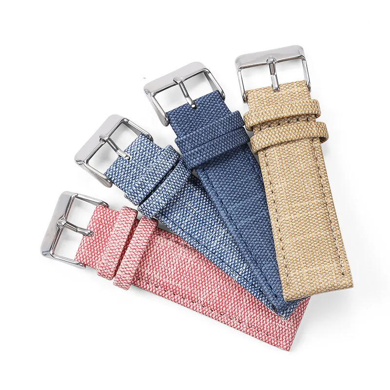 Denim Nylon Watch Strap 10mm 12mm 14mm 16mm 18mm 20mm 22mm Canvas Watch Band for Women Men Universal Wristband for Huawei GT