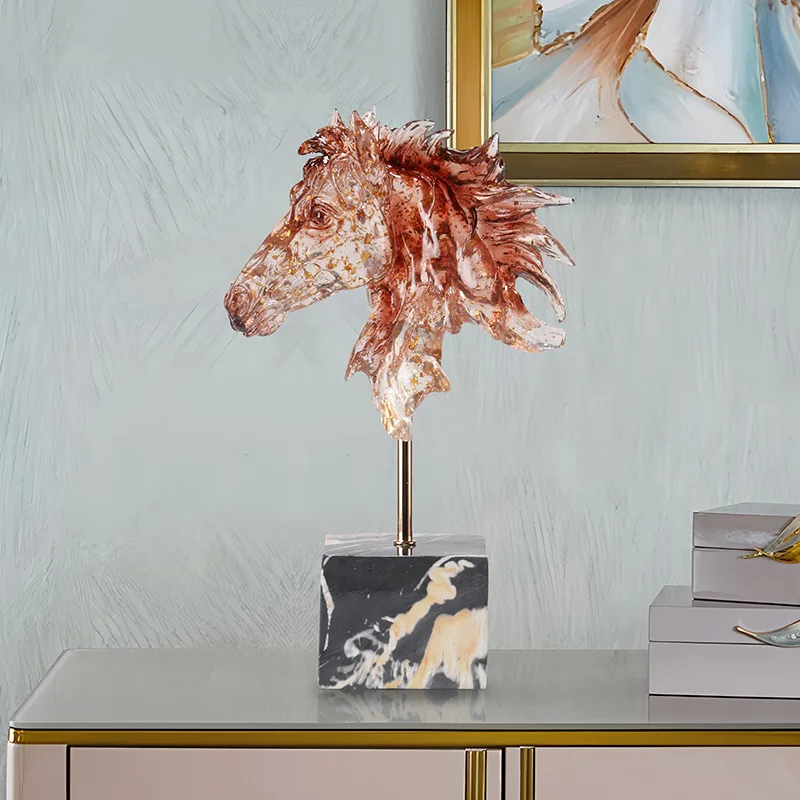 

PYH Modern Art Horse Ornament Light Luxury High-end Home Furnishing Entrance Office Sales Office Decoration