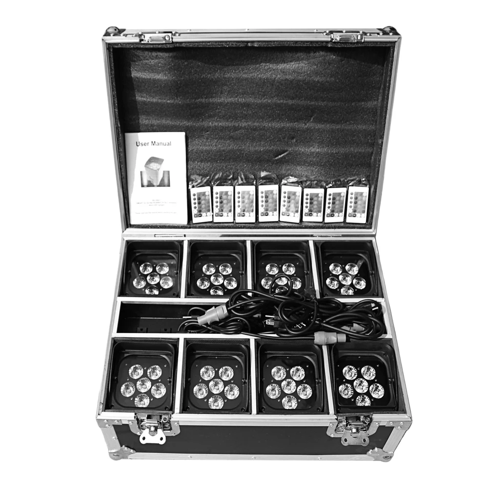 

Stage Disco Dj Rgbwy 6in1 Battery Wifi Remote Par Can Light Led With Flight Case Stage Par Light