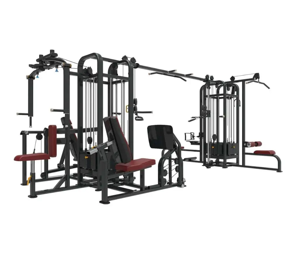 8 Station free weight fitness training device commercial gym equipment