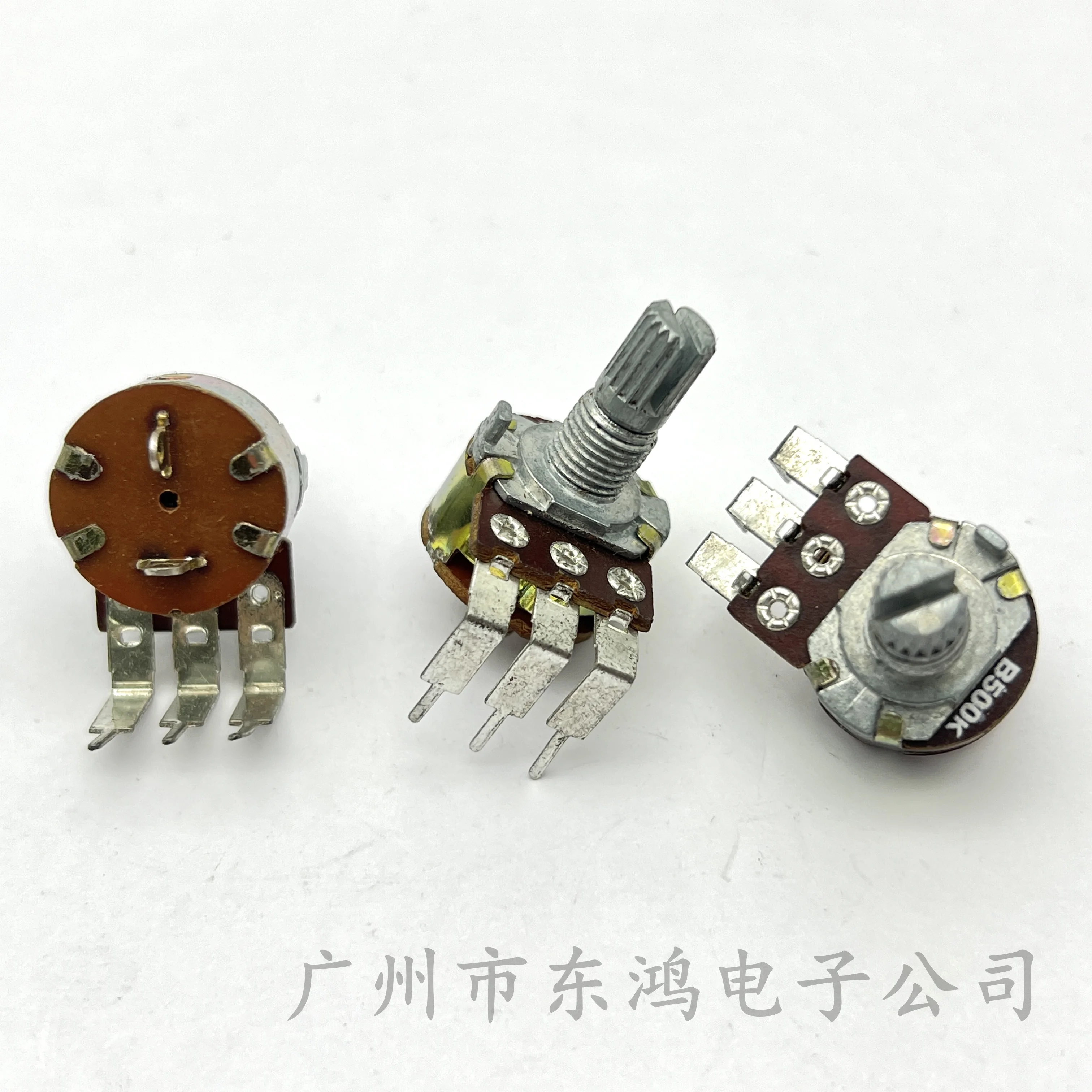 1 PCS WH148 Curved Foot B500K with Switching Potentiometer Table lamp dimmer switch Speed control switch shaft length 15 serrati