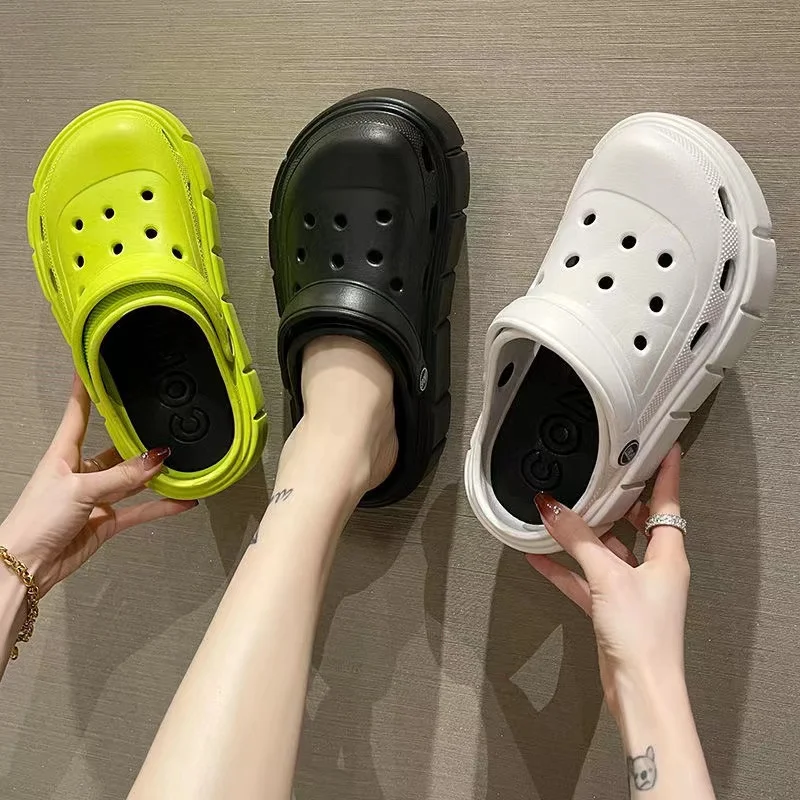 2024 Platform Sandals Summer Women Slippers 6cm Wedges Sandals Outdoor Clogs Thick Street Beach Slide Flip Flops Garden Shoes