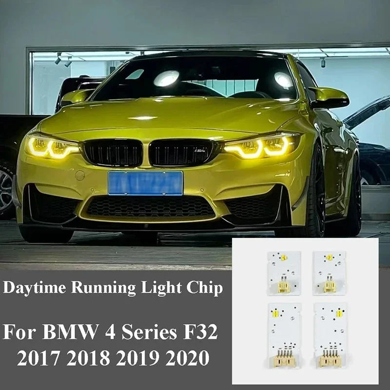 

For 2017-2020 BMW F32 4 Series F36 M3 M4 LCI 2019 Yellow LED CSL DRL Boards Modules Chip Daytime Running Lights 7493229 7493230