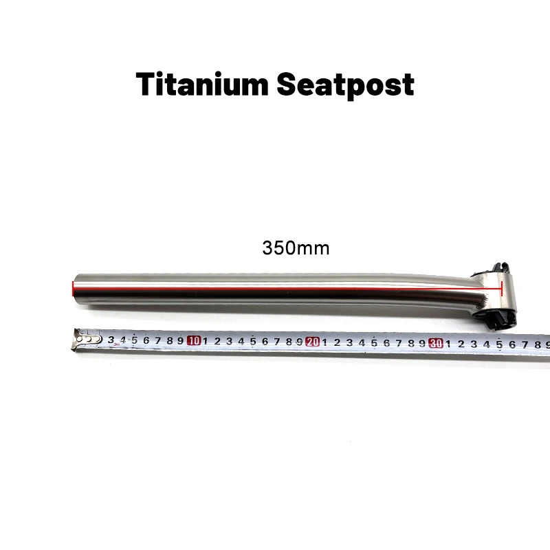 1Piece Titanium 350mm Back Float Seatpost Bicycle Frame Bike Accessories Cycling Parts MTB Ultralight Layback/Normal 27.2/31.6mm