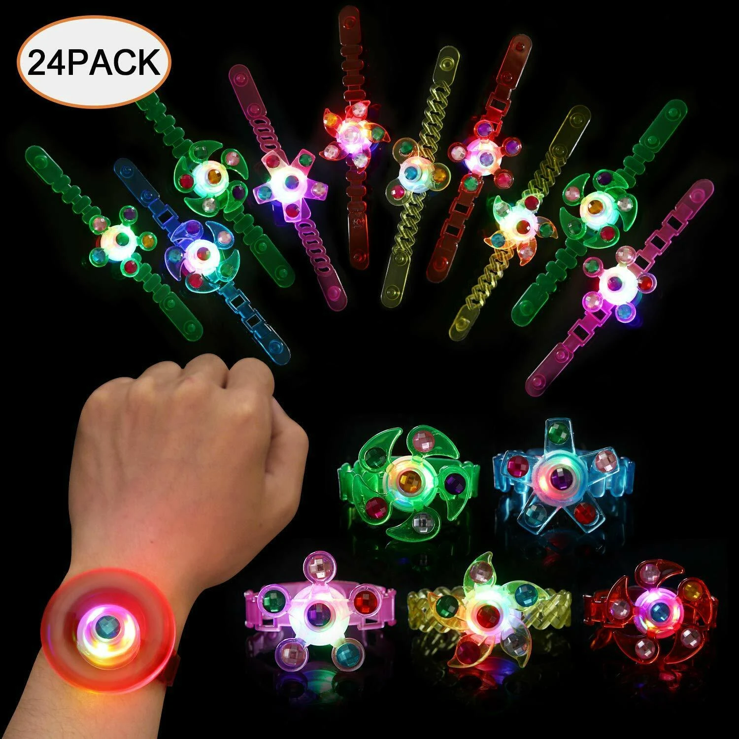 Bright and vibrant LED neon bracelets - Eye-catching glowing accessories for unforgettable events - Colorful party favors to lig