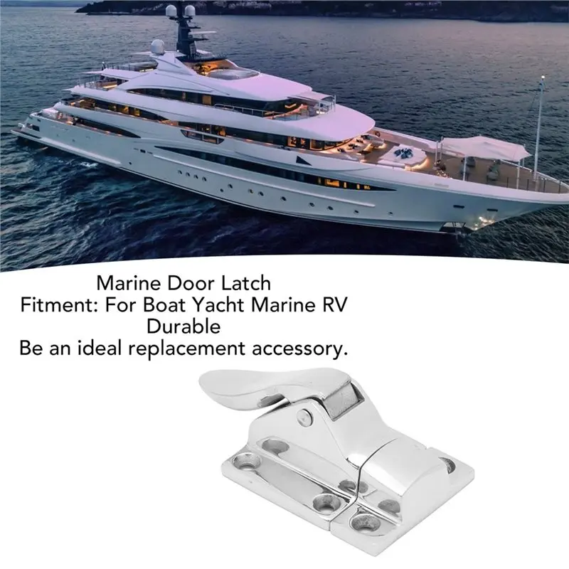 Top Sale Marine Grade Stainless Steel Door Latch 48 X 38Mm Lockable Clamp For Boat, Yacht, RV