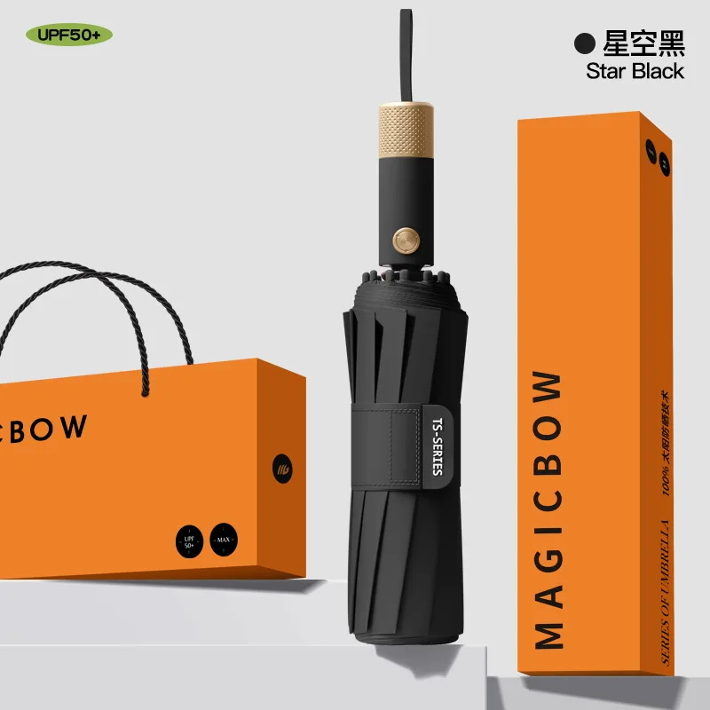 

Автоматический складной зонт от дождя с защитой от возбуждения 72, ветрозащитный, защищенный от вскрытия, виниловый УФ-зонт UPF50 + для защиты от солнца для мужчин и женщин