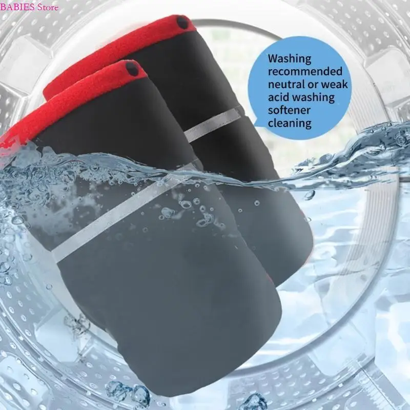 

C9GB Варежки для коляски Теплые перчатки со светоотражающими полосками Наручные муфты для холодной погоды