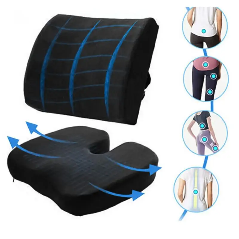 Lumbar Support Pillow Lumbar Chair Back Pillow Cushion Memory Foam Low Back Pillow Lumbar Support Cushion For Home Sofa Couch