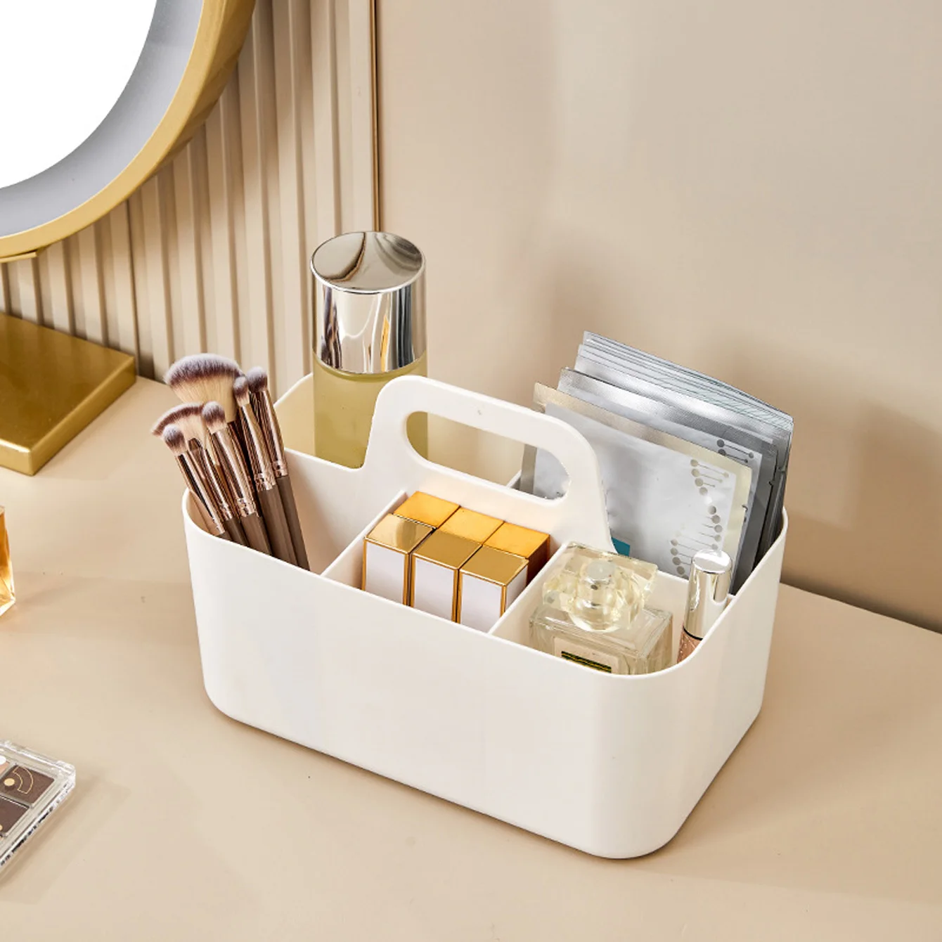 1 Piece High-Quality, Thick, Portable, Multifunctional Desktop Storage Box, Makeup Brush Divider Storage, Pencil/Watercolor Pen/Marker Pen Storage