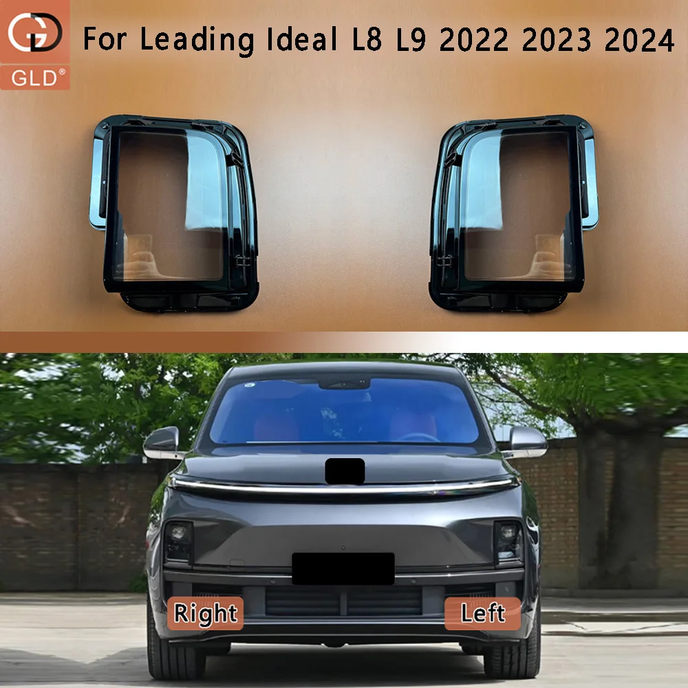 

For Leading Ideal L8 L9 2022 2023 2024 Headlight Lens Shell Transparent Headlamp Cover Replace The Original Lampshade Plexiglass