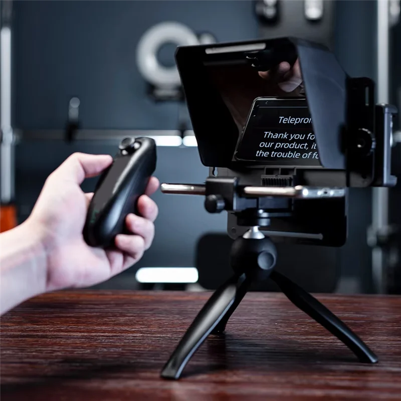 

ABKQ-Ambitfui Phone And DSLR Recording Mini Teleprompter Portable Mobile Teleprompter Artifact Video With Remote Control