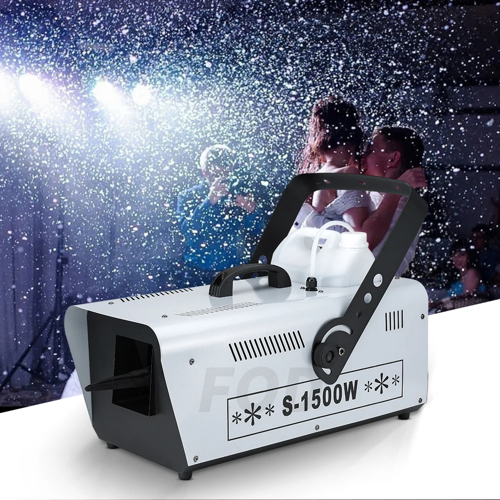 

1500W Snow Machine Wireless Remote Control DMX 512 Simulated Snowflake Sprayer For Christmas Halloween Party Wedding