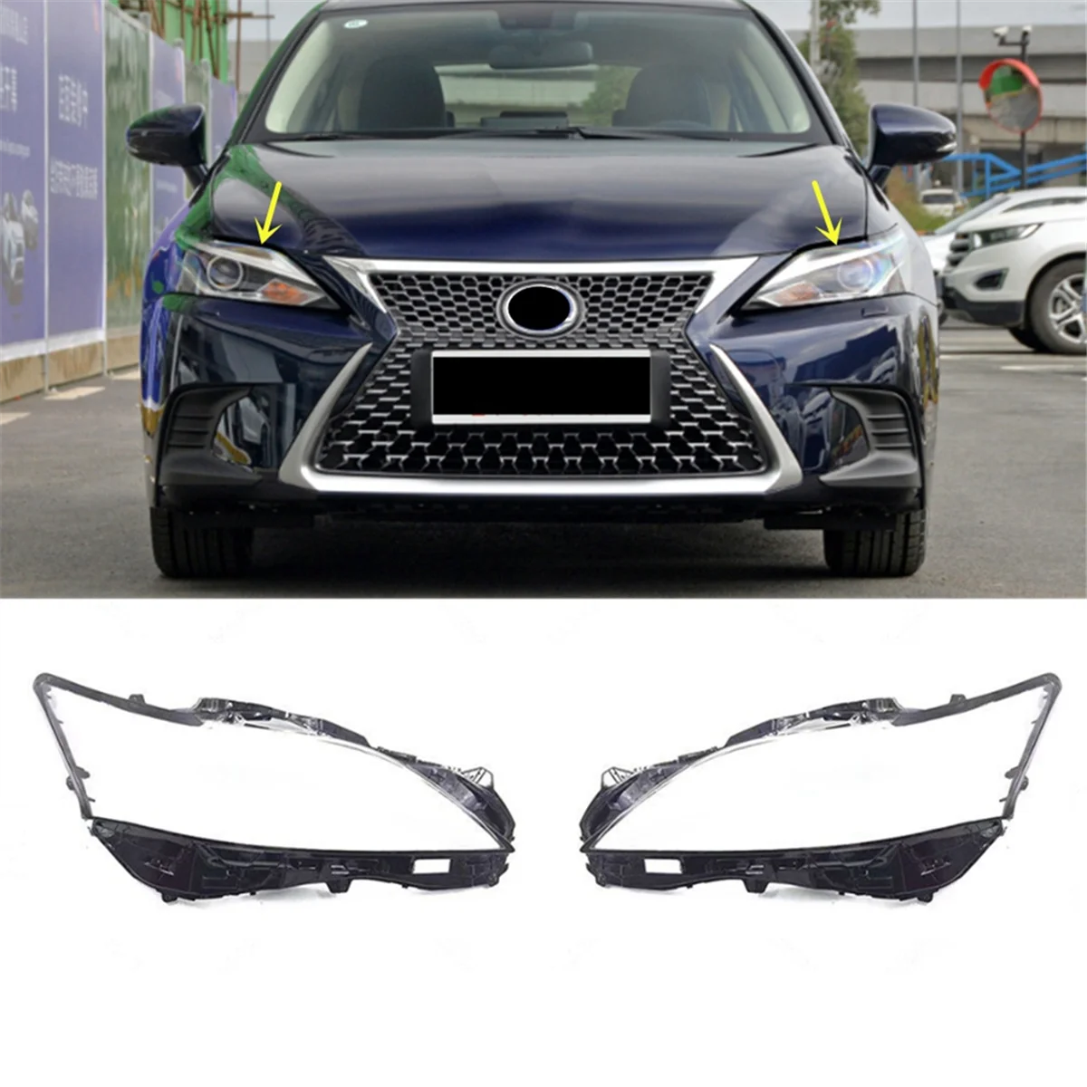 Left Car Headlight Lens Cover Head Light Lamp Shade Shell Auto Shell Cover for Lexus CT200 CT200H 2018-2022