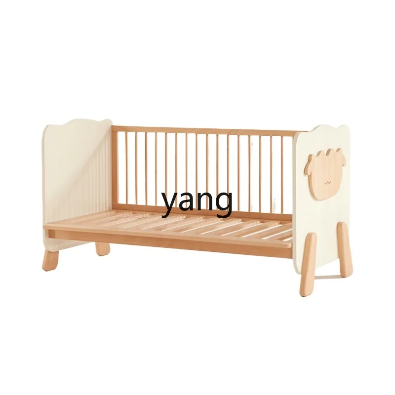 

CX Children's Splicing Widened Adjustable Solid Wood Crib Babies' Bed