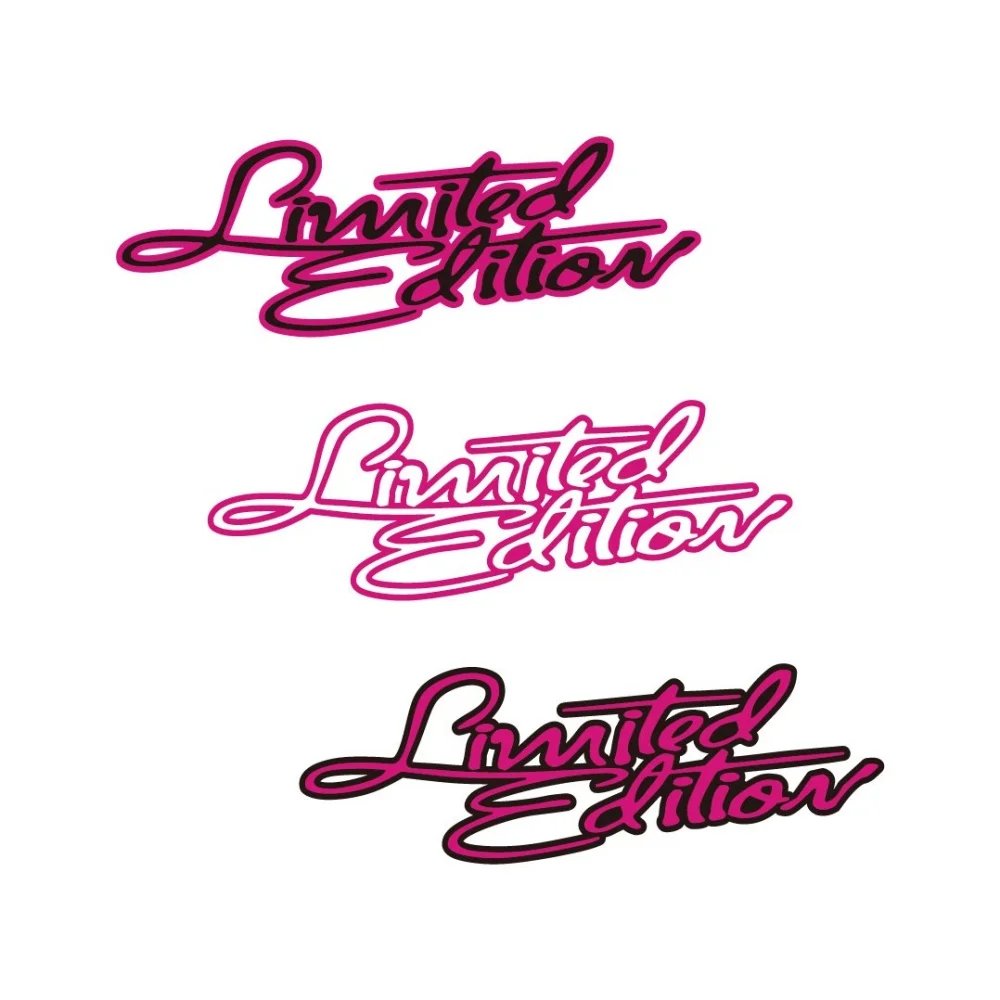 Limited Edition Script Car Sticker Vinyl Decal Waterproof JDM Letter Graphic for Auto Window Motorcycle Girl Style Decor