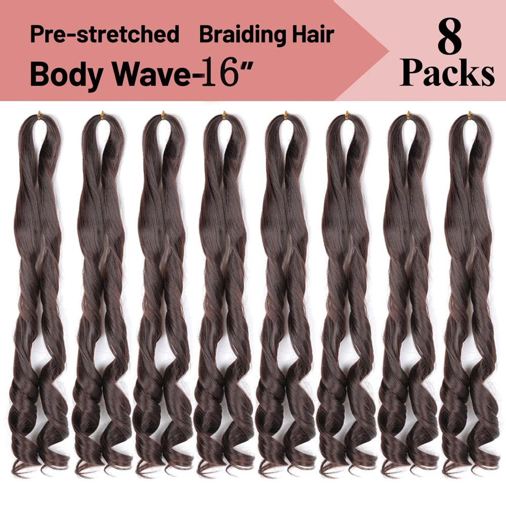 Loose Wavy Spiral Curl Braids Hair Extensions Synthetic Curl Hair French Curls Braiding Hair Pre Stretched Bouncy Braiding Hair