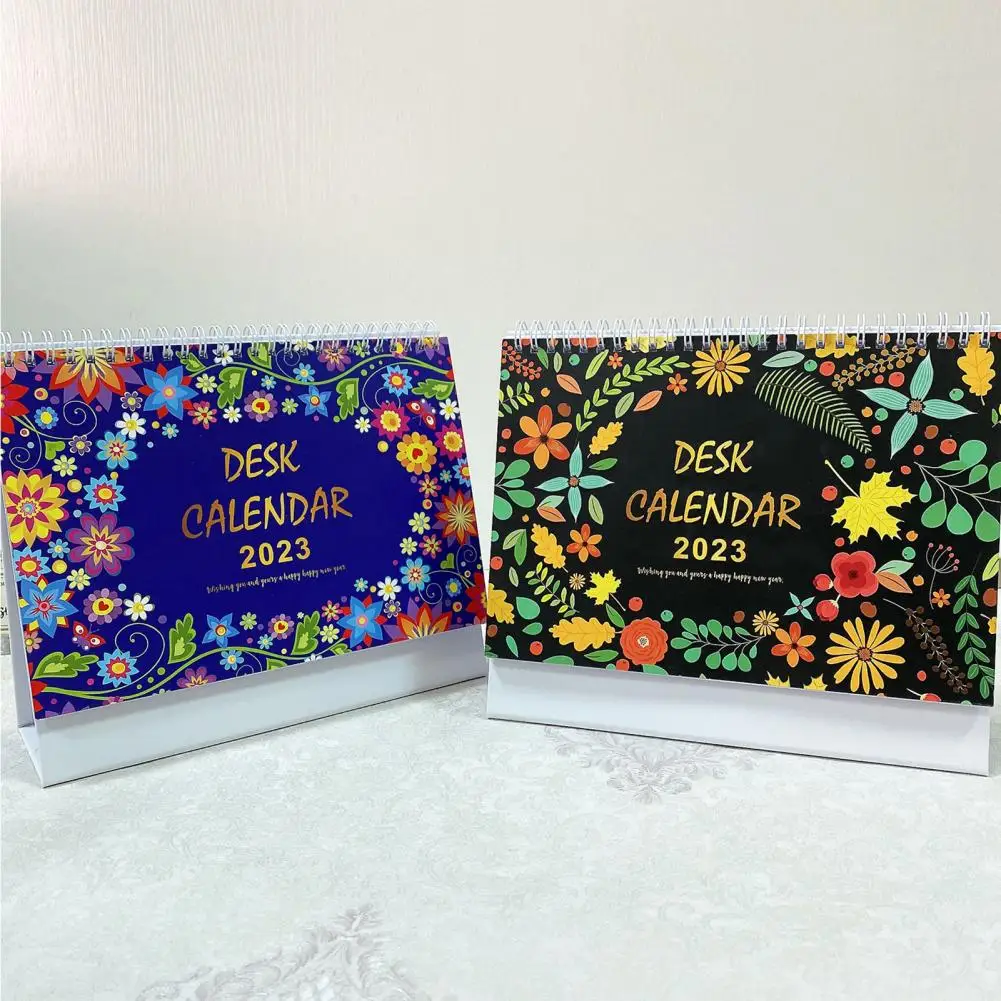 Desktop Calendar Exquisite Workmanship 2023 Calendar Office Supplies Daily Schedule  Novel 2023 Standing Flip Desktop Calendar