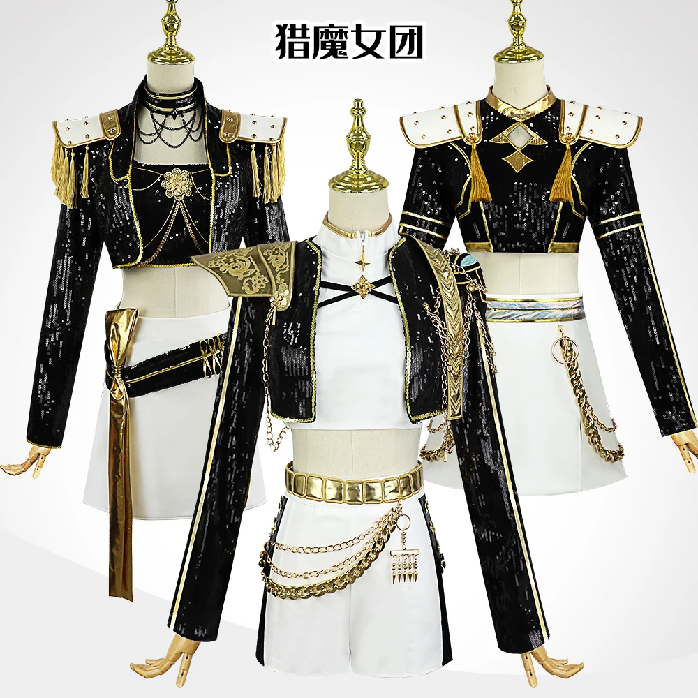 

Runi Zoei Mire Косплей Костюм Парик Охотники Черные сценические костюмы Идол Ролевые игры Хэллоуин Карнавальные наряды