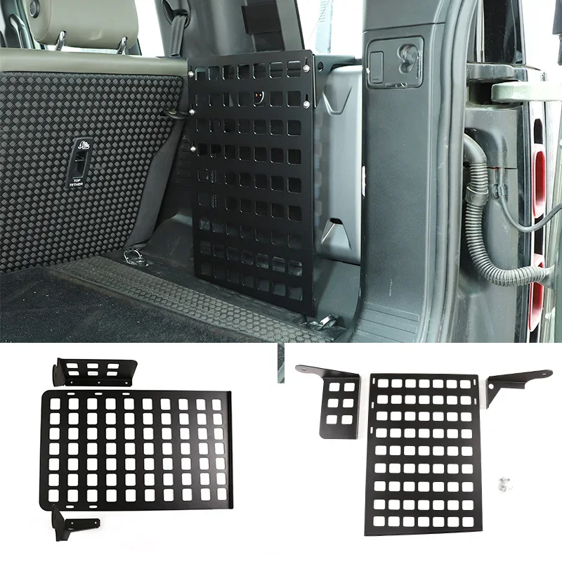 For 20-22 Land Rover Defender trunk hanger grid plate aluminum alloy car interior accessories trunk side bag bracket 110 version