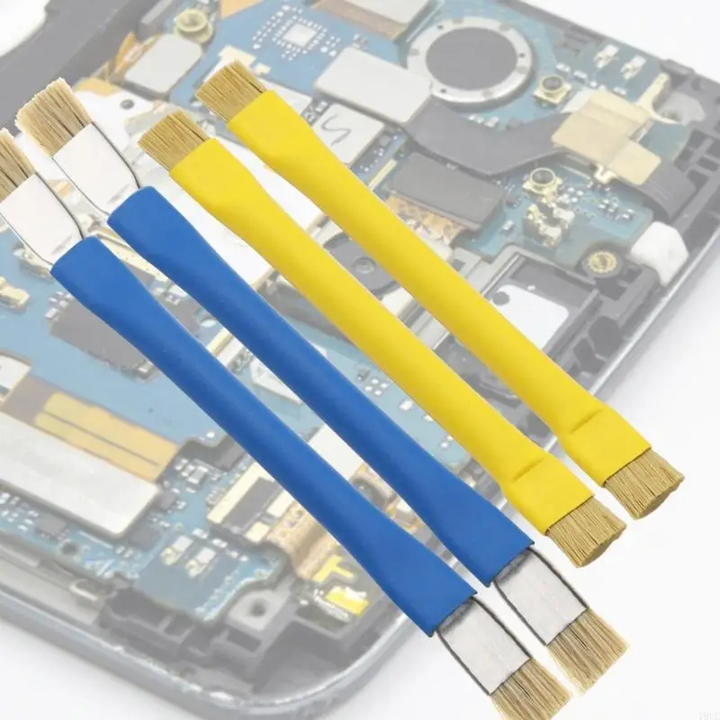 Conjunto escova esd antiestática para limpeza laboratório, 2 pacotes, adequado para teclado celular, tablet, pcb, bga,