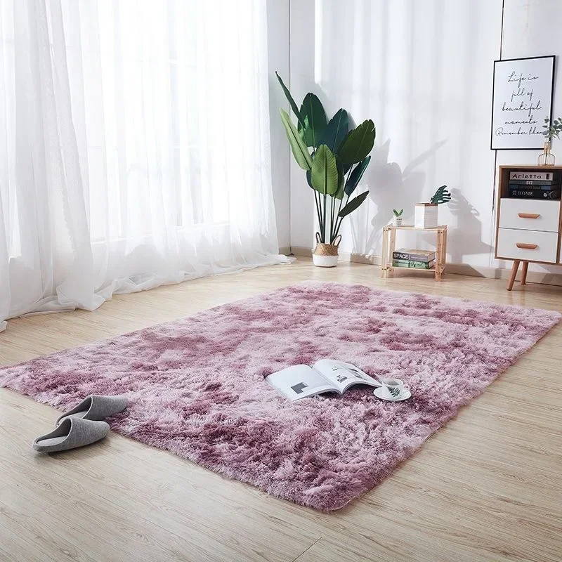 Tie-dyed Thick Fluffy Carpets For Home Living Room Plush Bedroom Sofa Rugs Long Pile Plush Soft Area Rug Children Play Floor Mat