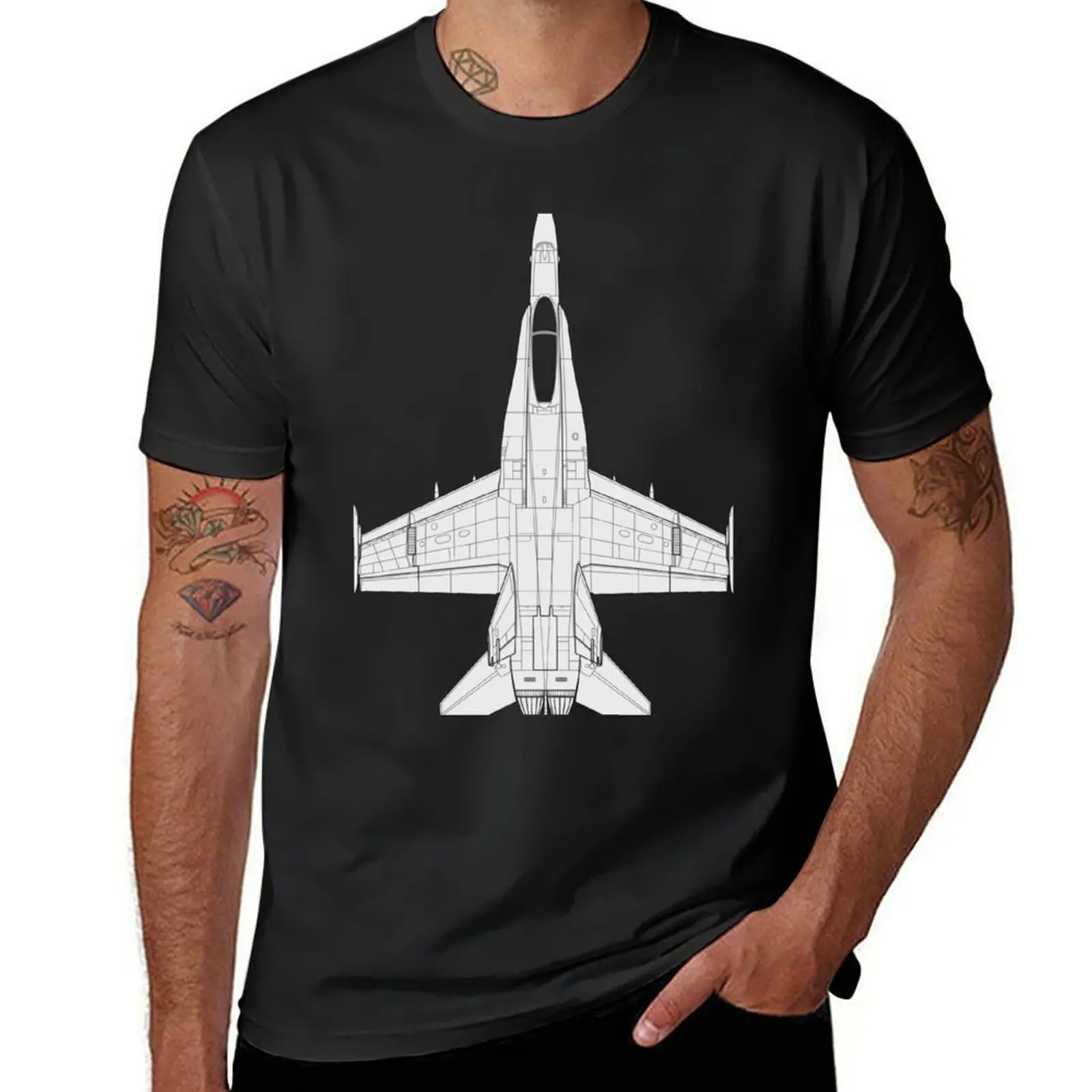 

McDonnell Douglas F-18 Hornet T-Shirt oversized summer top hippie clothes korean fashion men graphic t shirts