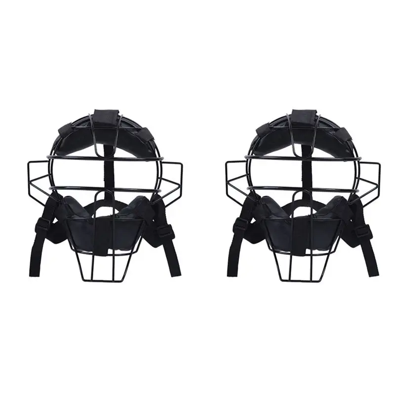 A89E-2X Full-Face Baseball Catcher Mask,Lightweight Secure Fit Provides Protection And Comfort ,Does Not Obstruct View,Black