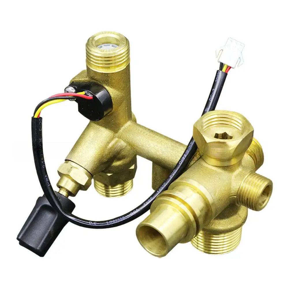 Replacement Water Supply Inlet Valve Block For Gas Wall-Hung Boiler Precision Brass Construction Flow Sensor Included 20/25mm