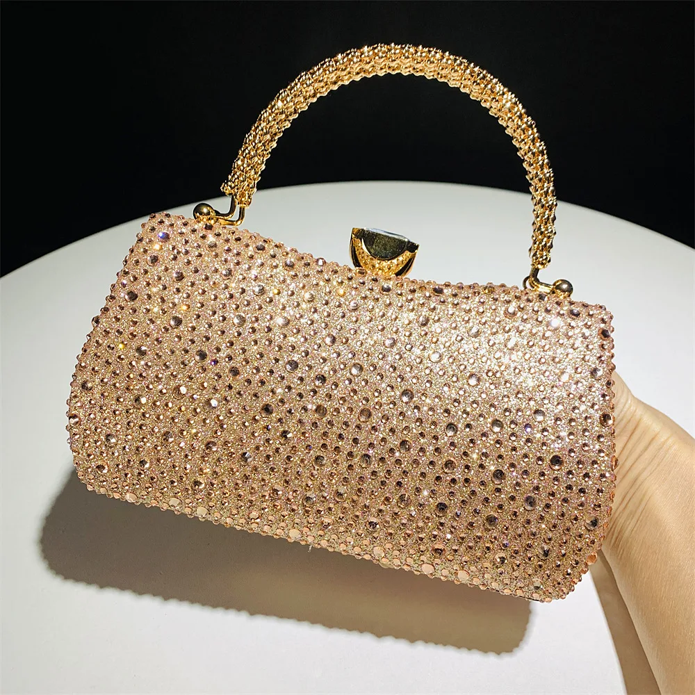 Fashion Hot Diamond Banquet Bag Cheongsam Dress Inlaid Diamond Bag ins Wedding Hand Dinner Women's Bag