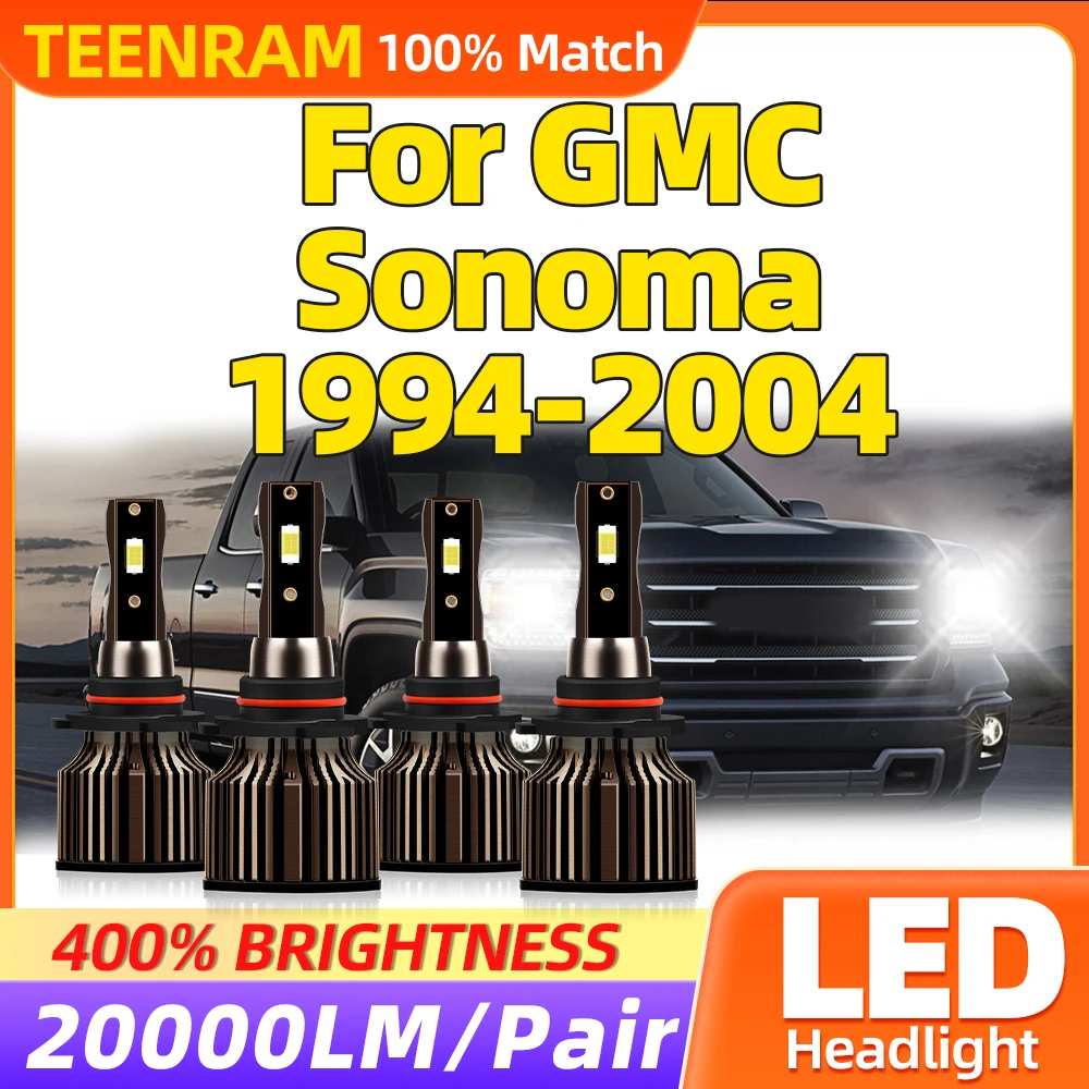 

40000LM LED Lights 240W Auto Head Lamps 12V 6000K Canbus No Error For GMC Sonoma 1994-1997 1998 1999 2000 2001 2002 2003 2004