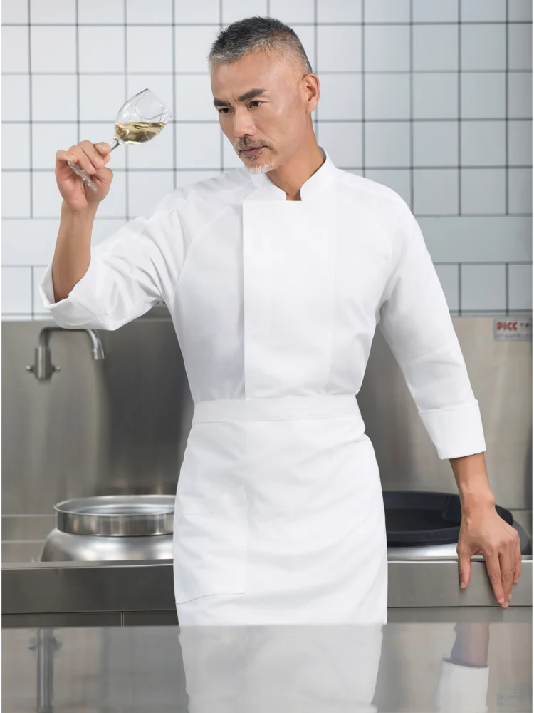 Vestes de chef pour hommes, vêtements de travail trempés, uniforme alimentaire de boulanger, vêtements de restaurant, cuisine du chef, zones me Wear