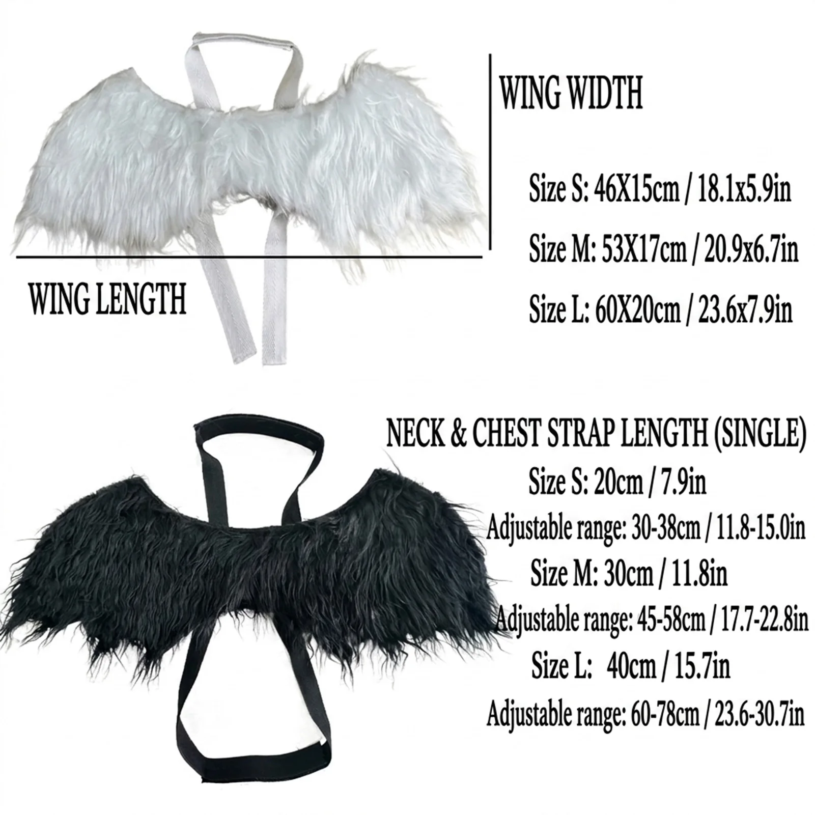 Small Medium Dog Wings Costume Angel Demon Plush Outfit for Halloween Christmas Party Dress Up Photography Accessory
