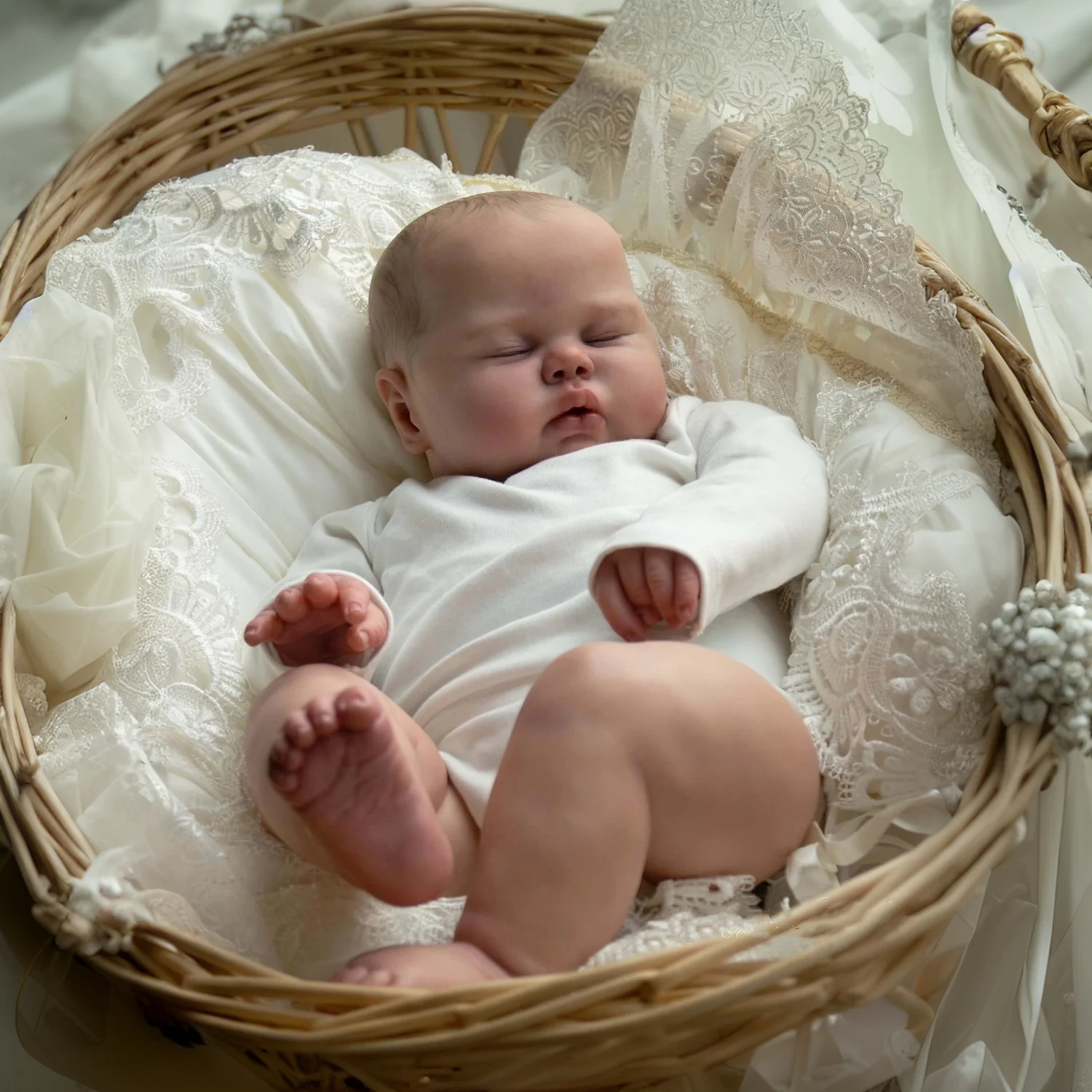 20 pulgadas piel 3D con venas visibles 50 CM Asleep Fat Reborn Baby Doll juguete para niña extremidades de vinilo cuerpo de tela regalo de cumpleaños realista