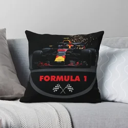 F1 Car Racing Square Pillowcase Polyester Pattern Zip Decorative Throw Pillow Case Sofa Cushion Cover