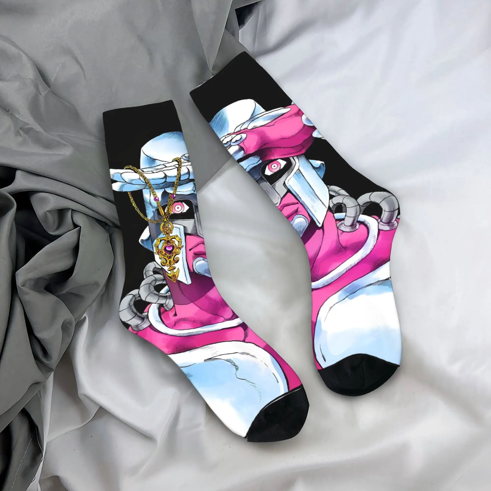 أنيمي جوجوس مغامرة غريبة الجوارب Kawaii جوارب الخريف المضادة للانزلاق الكبار الرجال الجوارب متوسطة لينة مخصصة الجري الجوارب